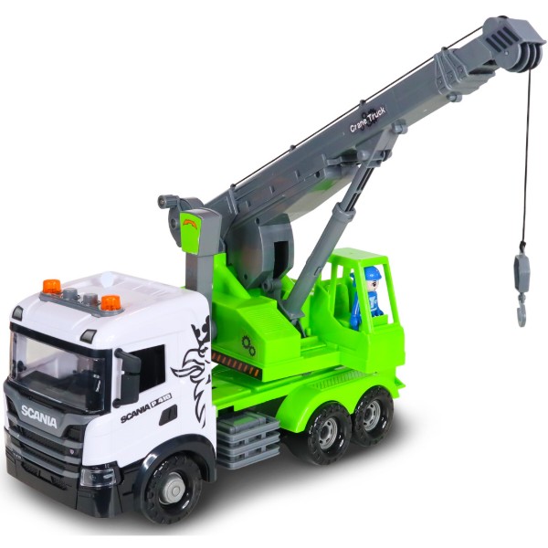 Фото - Наземная спецтехника TechnoDrive Mid Truck – АВТОКРАН SCANIA (свет, звук) (3006KS)
